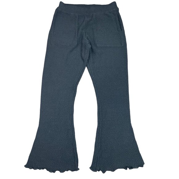 Free People Beach karina Sweater Black Textured Knit Flared Pants X-Small - Picture 6 of 10